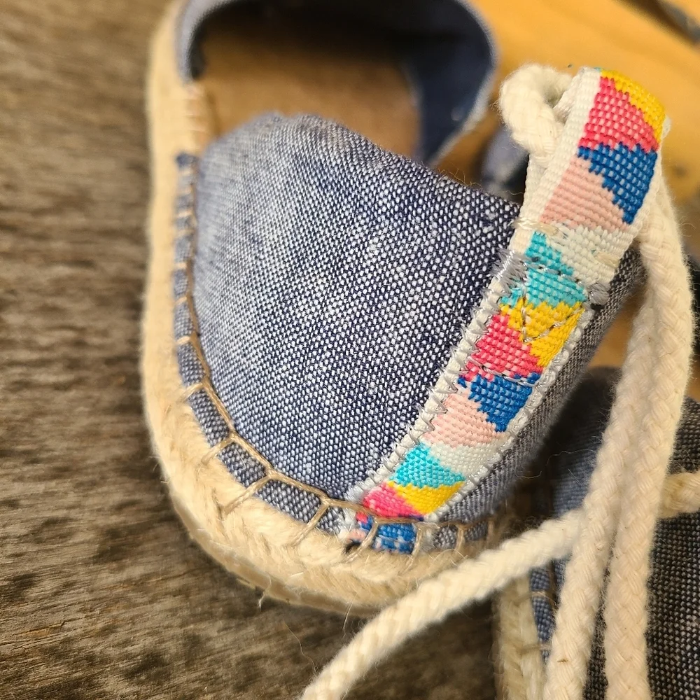 TOMS Katalina Espadrille Ankle Wrap Sandal Size 7.5